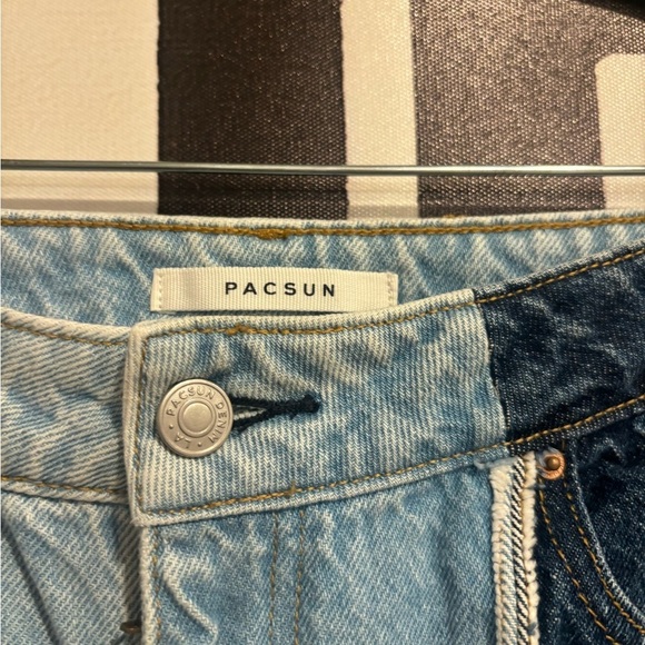 PacSun Two-Tone Straight Leg Jeans - Picture 2 of 3
